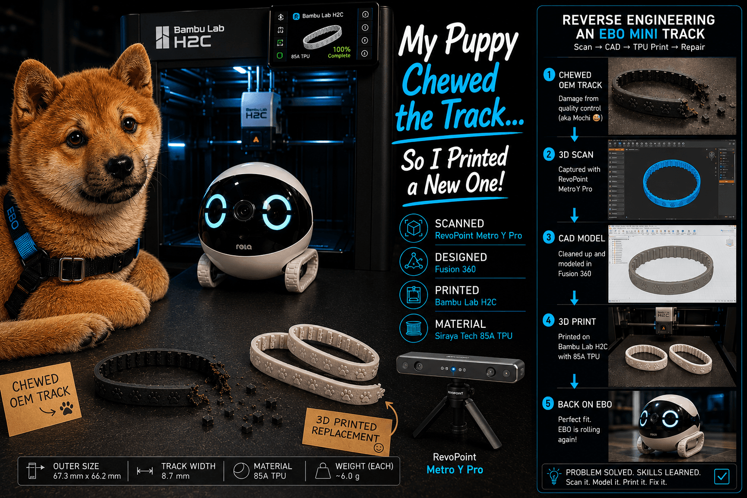 EBO Mini Track Reverse Engineering Infographic